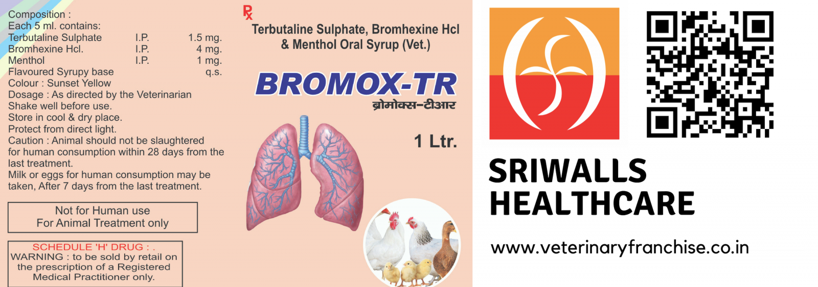 Terbutaline Sulphate + Bromhexine HCL + Menthol Syrup